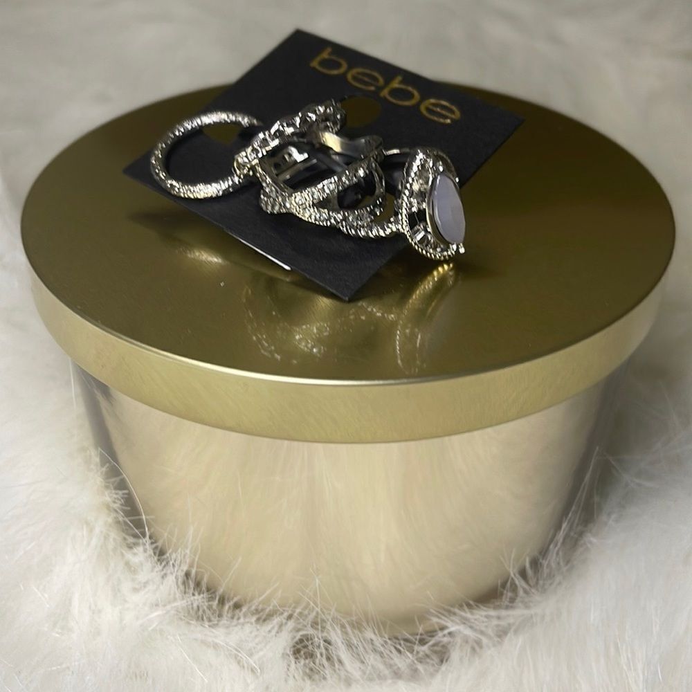 🎉 2/$20 🎉 Bebe | Silver Bundle 4 Ring Set